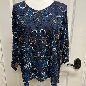 Johnny Was embroidered top